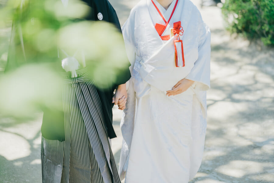 白無垢の新郎新婦
